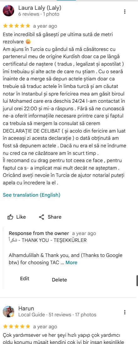 Real Google review screenshot 12