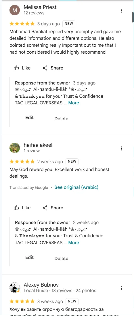 Real Google review screenshot 2
