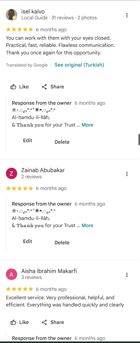 Real Google review screenshot 7