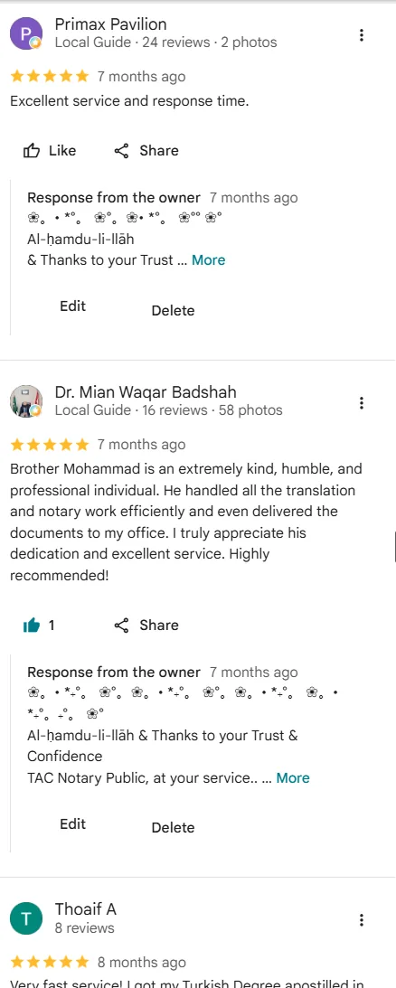 Real Google review screenshot 9