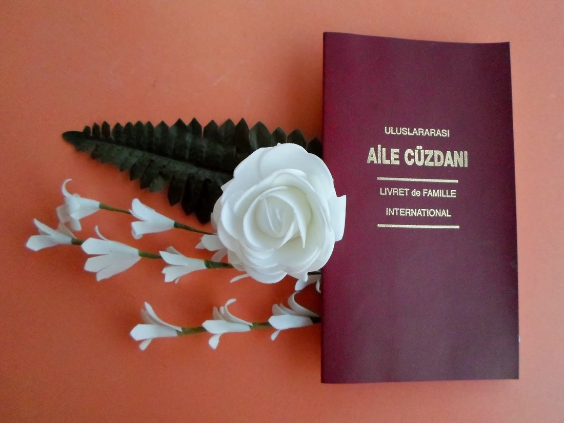 Turkish international Family Book (Aile Cüzdanı) issued after marriage registration